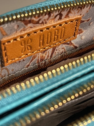 8" Hobo Evella Leather XBody Turquoise, New--SP MTS