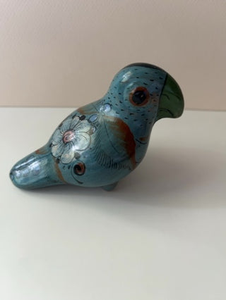 Hand Painted Tonala Mexico Style Parrot