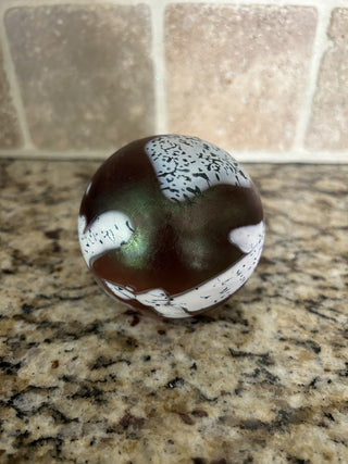 Paperweight, Green, Pink, and  White Glass   MTS|95989