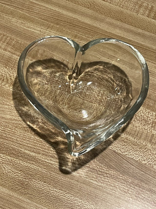 5" Glass Heart Trinket Dish--SP MTS