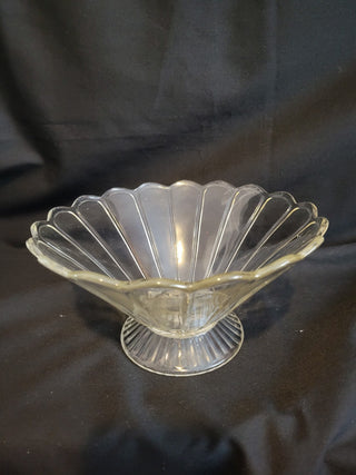 Vintage Imperial Glass 8" Clear Pedestal Bowl RCD