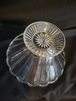 Vintage Imperial Glass 8" Clear Pedestal Bowl RCD