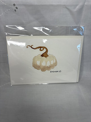 Original Pumpkin Watercolor Card 4x6 RSV