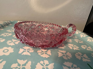 Pressed Glass Round PINK MTS|115221