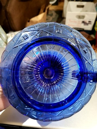Vintage Cobalt Blue Candlestick Holder Heisey