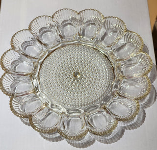 Vtg Hobnail Devilled Egg Plate RSV|61347