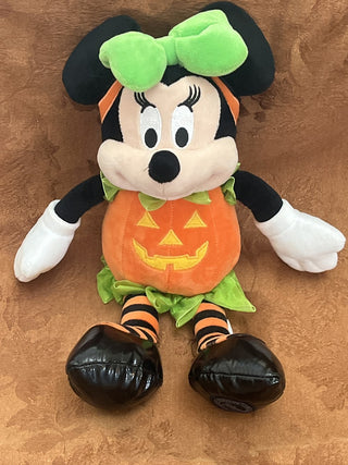 DISNEY STORE - Halloween Pumpkin Costume Minnie Mouse 14" Plush Stuffed Doll - RSV|106856