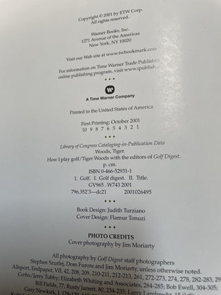 Tiger Woods 'How I Play Golf' Book RSV
