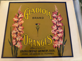 Gladiola Authentic Citrus Farm Crate Label EC027-15 MTS|100268