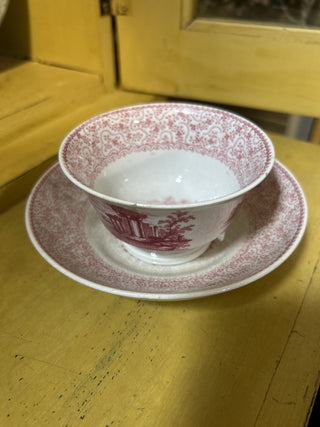 12F Pink Pantheon R&M Bowl & Saucer MTS|70807