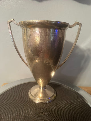 Vase Trophy Cup Hammered Silver Plated MTS|92384