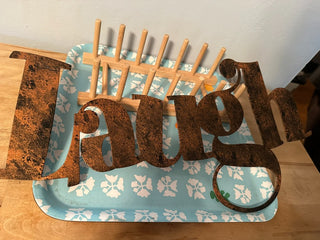 Art Laser Cut LAUGH 17x9|51643