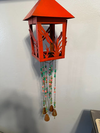 Suncatcher Lantern RED Jade Coral Bells  MTS|134116