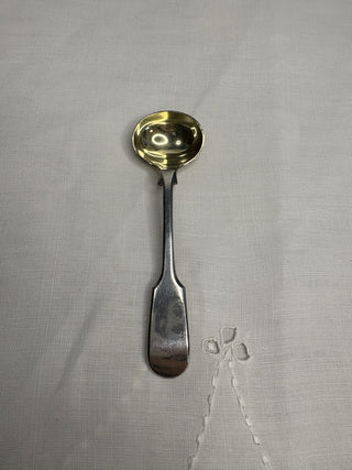 Fiddle Handle Salt Spoon with Gold Gilt RSV