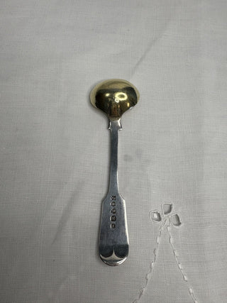 Fiddle Handle Salt Spoon with Gold Gilt RSV