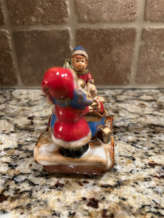 Christmas Train Car with Children and Toys Figurine  MTS|124785