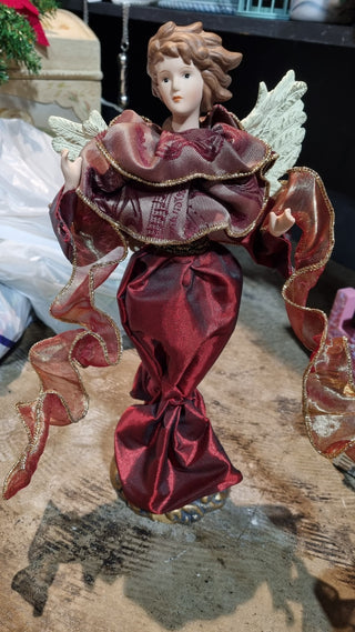 Xmas angel in red dress B15|38356