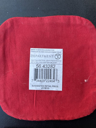 12F Set of 6 Dept 56 Beaded Christmas Coasters MTS|139530