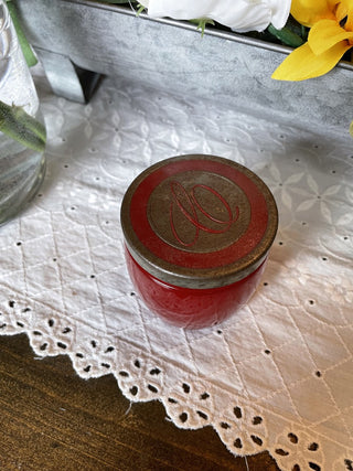 Vtg Avon Skin Softener Jar - Red RCD