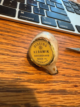 Vtg.  Dissing Keramik Hovegaard Denmark Curio Bird  w/original label1.5"