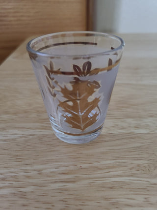 Frosted Gold Leaf Foliage Shot Glass, RCD|87947