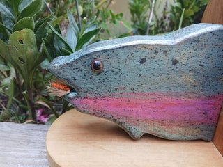 Handpainted Trout Bookends  3