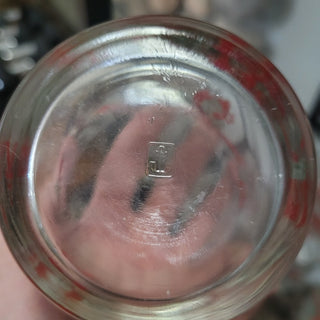 Vtg Anchor Hocking Poinsettia & Ribbon Glass RCD|35075