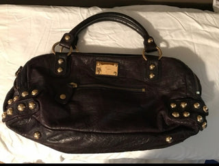 Linea Pelle Dark Purple Dylan Imperial Purple Leather Bag MTS|62977