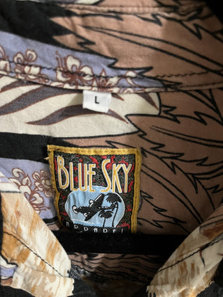 Men's Large Blue Sky Apparel Vintage Hawaiian Shirt w/Surfboards RCD