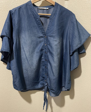Blue Jean Chambray Blouse 2X MTS|83928