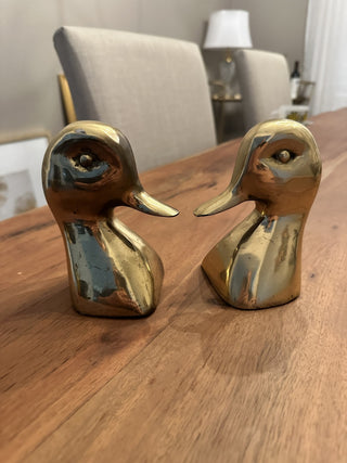 Solid Brass Duck Bookends-set of 2 MTS|116187