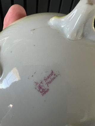 Antique porcelain hand painted gold jar RSV