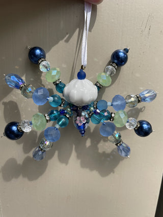 Spider Sun Catcher pink/blue flower head|63712