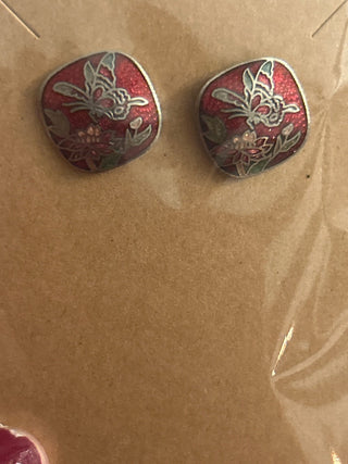 Vintage red  earrings MTS