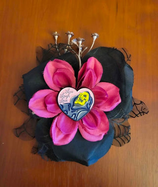 Skeletor Pinup Hair Flower Clip