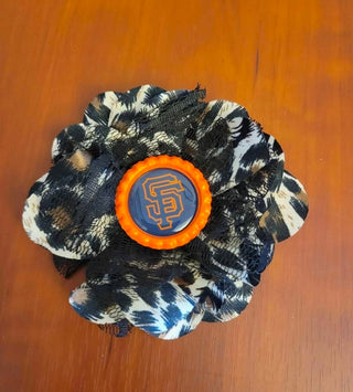 SF Giants Handmade Hair Flower Clip