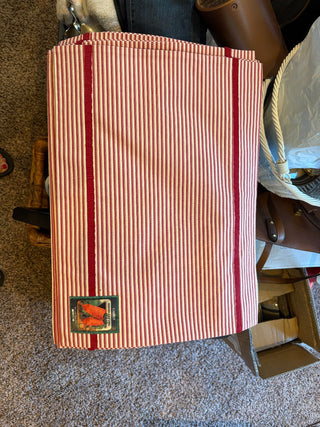 Red/white striped dinner place mats "Ballard Seed Co: set of 6 RCD