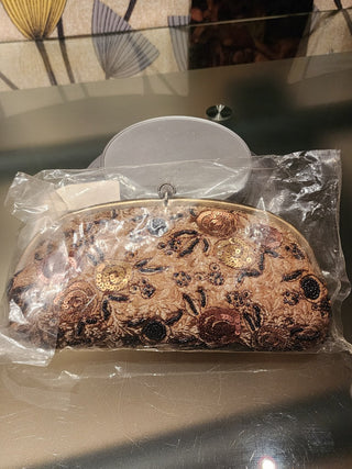 Purse Gold Sequined Brand New Coldwater Creek RSV