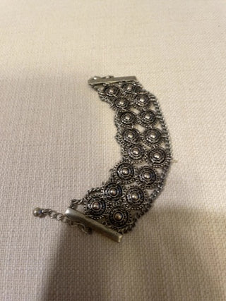 Vintage metal chain Etruscan style bracelet