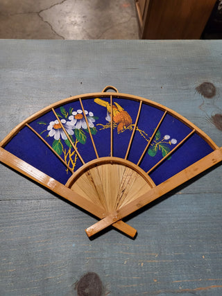 MTS Asian Bamboo fan Blue with Bird|120889