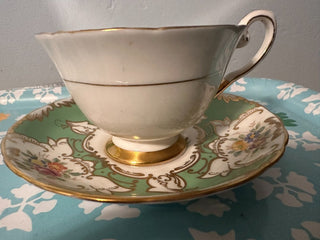 Vintage Teacup/Saucer Tuscan Green MTS|120033