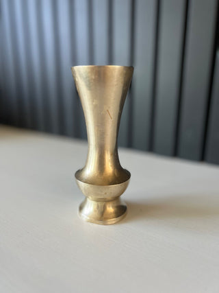 Mid century brass vase 5” RSV