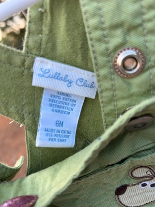 Lullaby Club 6M light green cargo overalls