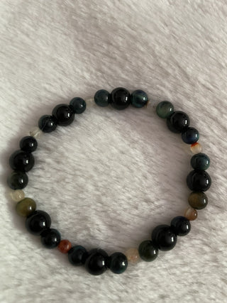 Natural stone bracelet multi earth tones RSV|64087