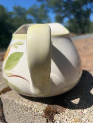 JP Pitcher Hand Painted in Portugal Floral # P3315 Four Cups Pottery Creamer