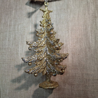 Gold Glitter Tree Ornament MTS|123988
