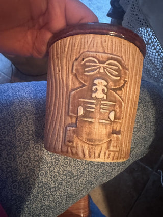 Vintage Harvey's Lake Tahoe Rum Bucket Tiki Mug Ceramic Barware Polynesian Casino #47 VV MTS