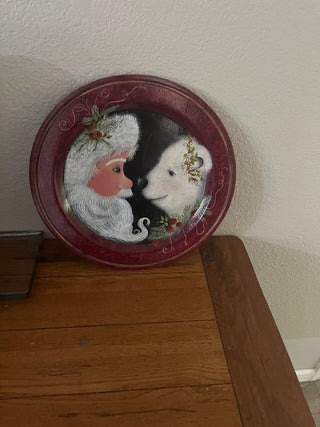 Santa &Polar Bear  Plaque|129494