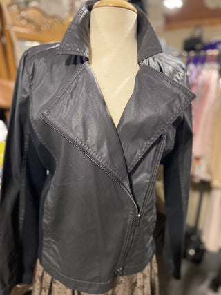Eileen Fisher Black Moto Jacket, S -- MTS|64603