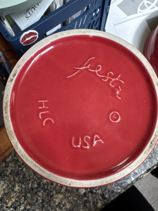 Red Fiesta Utensil Crock 6-5/8" -KL RCD
